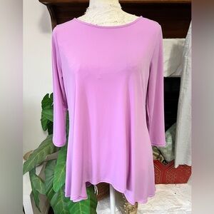 Alfani Women's 3/4 Sleeves Lilac Tunic Top Size Small